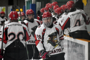 Jack Dow leads the train after opening evening things at 1 in Amherstview Sunday night. (Photo: Gazette Staff)